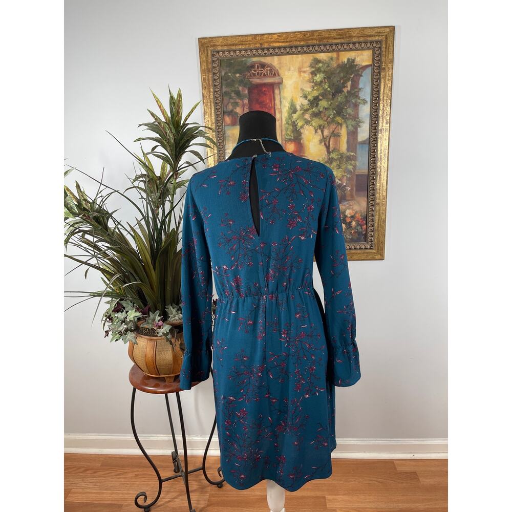 C Sundress Womens Small Multi Floral V-Neck Whimsigoth Romantic Goth Cottagecore - Picture 3 of 10